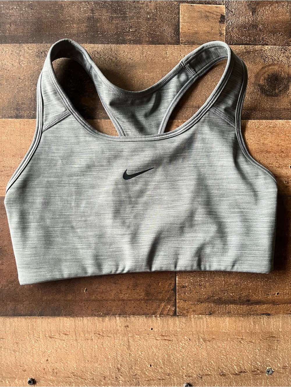 Nike Women's Gray Racerback Stretch Sports Bra | S